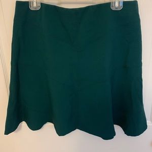 Loft flairs mini skirt emerald green
